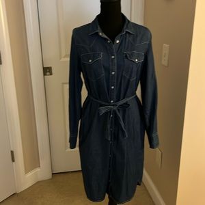 J crew denim shirt dress. Size 6